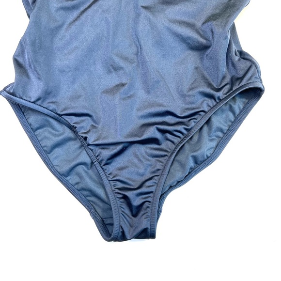 SEAFOLLY Active Deep V Maillot One-Piece Swimsuit in Blue Size AUS 10/ US 6 - Picture 6 of 8